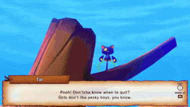 a screenshot of a video game with tat on the screen