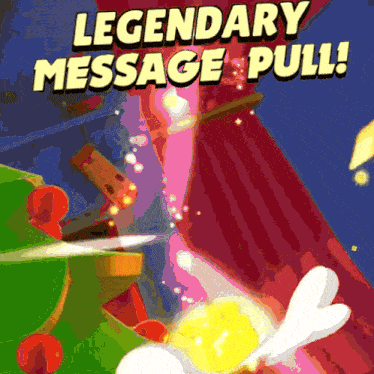 an advertisement for a video game that says legendary message pull on it