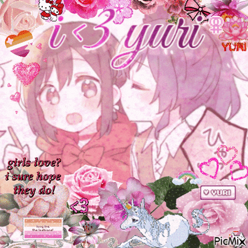 a picture of a girl kissing another girl with the words " girls love ? i sure hope they do ! "
