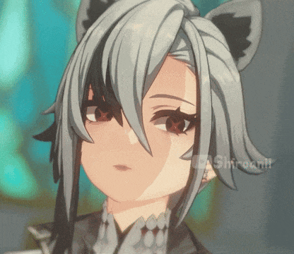 a close up of a anime character with a blurred background