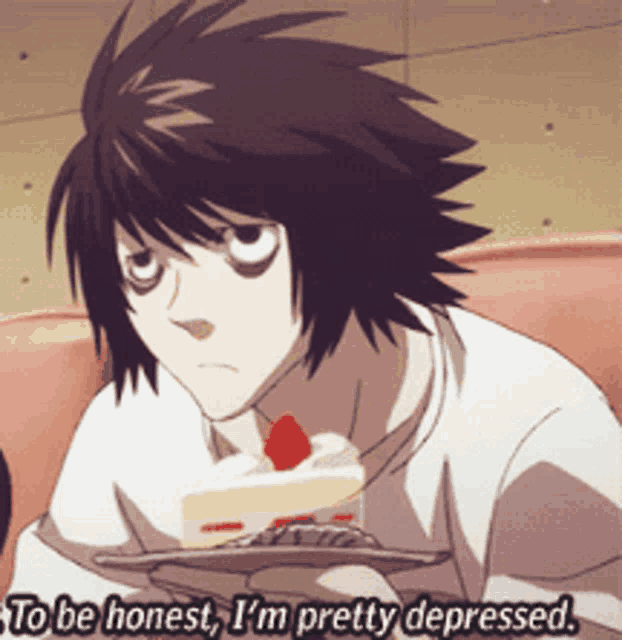 To Be Honest I Am Pretty Depressed GIF - To Be Honest I Am Pretty Depressed Death Note GIFs