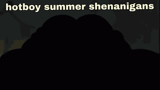 a cartoon character with the words hotboy summer shenanigans written on the bottom