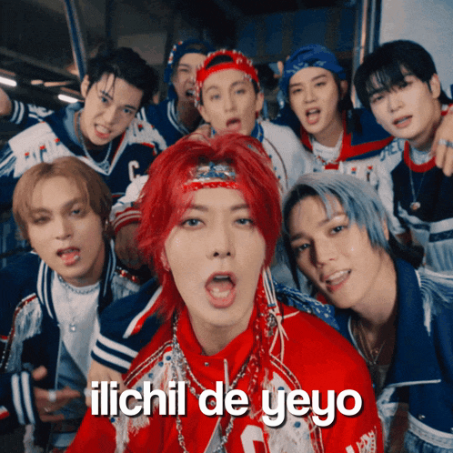 a group of young men are posing for a picture and one of them says ilichi de yeyo