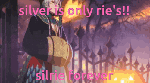 a picture of a woman with the words silver is only rie 's and silrie forever