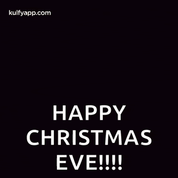 a happy christmas eve greeting card with a christmas tree and a star .