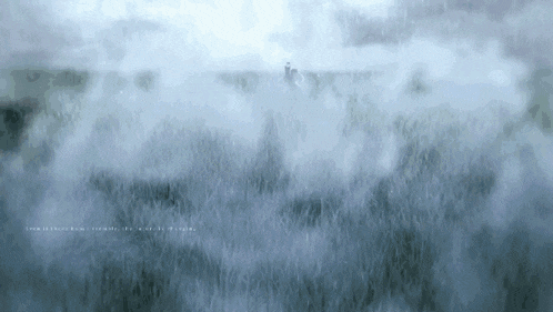 a painting of a foggy field with the words " it 's their home "