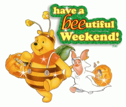 Have A Beautiful Weekend Bee GIF - Have A Beautiful Weekend Bee Winnie The Pooh GIFs