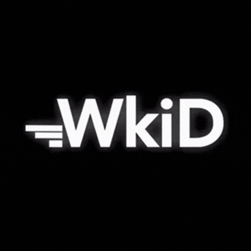 a black background with the word wkid in white