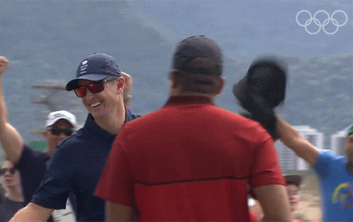 High Five Justin Rose GIF - High Five Justin Rose International Olympic Committee250days GIFs