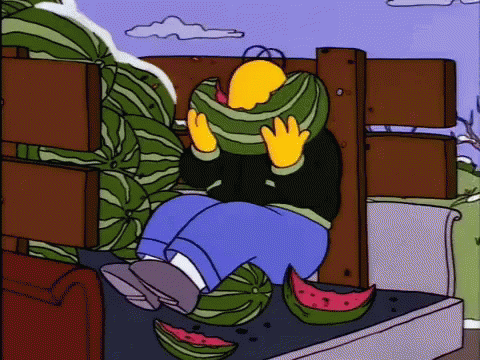 Watermelon Eating GIF - Watermelon Eating Homer Simpson GIFs