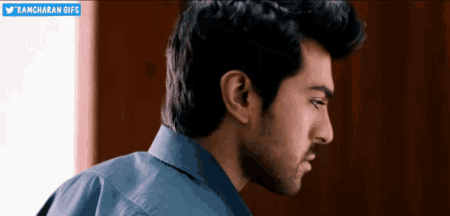 a close up of a man 's face with the words ramcharan gifs visible