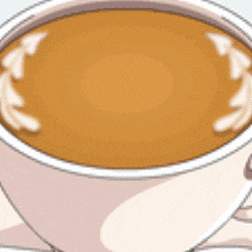 a cartoon drawing of a cup of coffee with a skull on it