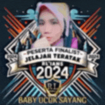 a blurred image of a woman with the year 2024