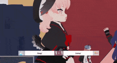 a screenshot of a video game shows the score 1-1