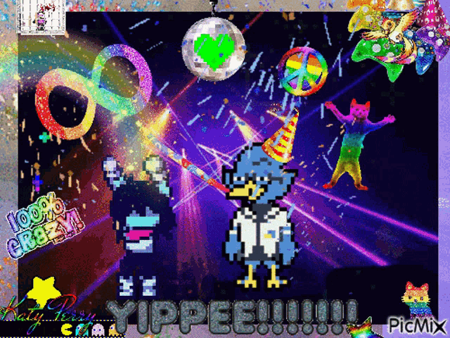 a picture of a party with the words yippee !!!