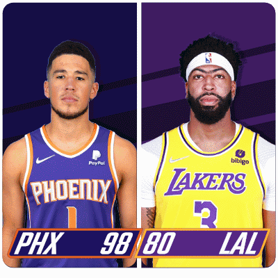 Phoenix Suns (98) Vs. Los Angeles Lakers (80) Third-fourth Period Break GIF - Nba Basketball Nba 2021 GIFs