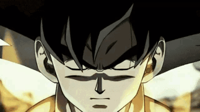 a close up of a cartoon character 's face with a serious expression .