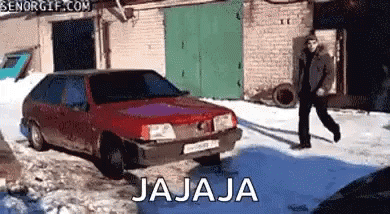 Jajaja Break Car GIF - Jajaja Break Car Kick Car GIFs
