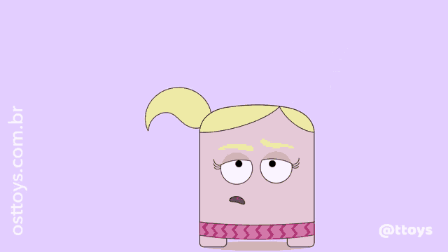 a cartoon drawing of a girl with a ponytail and the words affff behind her