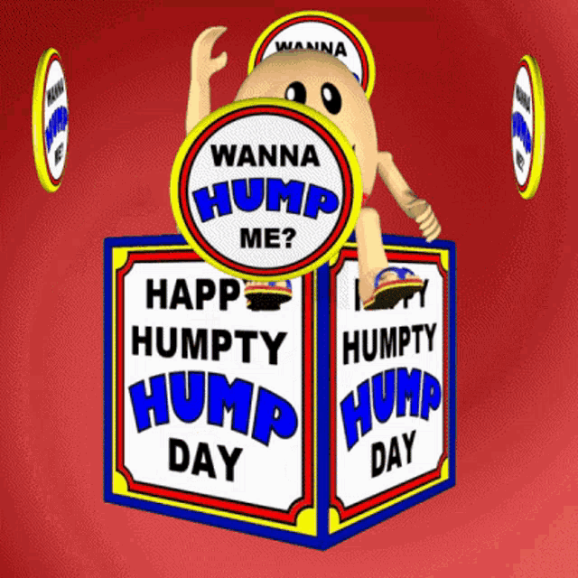 a box that says wanna hump me on it