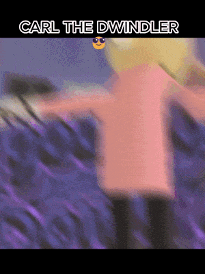 a picture of a person with the words carl the dwindler on the top