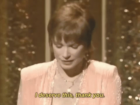 I Derserve This Thank You Shirley Maclaine GIF - I Derserve This Thank You Shirley Maclaine Oscars GIFs