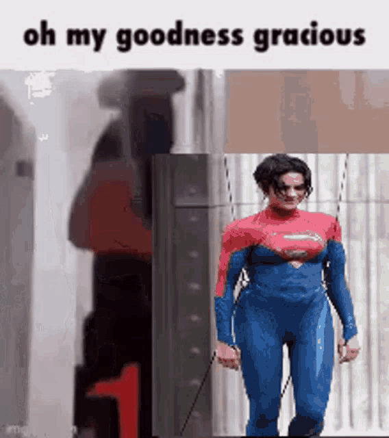 Oh My Goodness Gracious Supergirl GIF - Oh My Goodness Gracious Supergirl Supergirl Bts GIFs