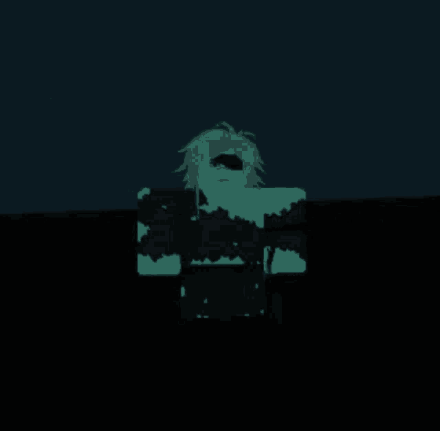 a glow in the dark image of a person 's face