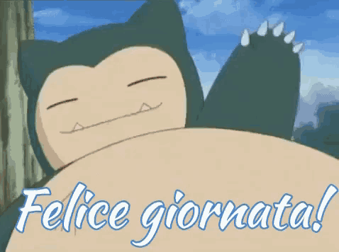a picture of a cartoon character with the words felice giornata