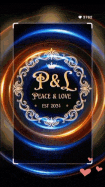 a logo that says p & l peace & love est 2024