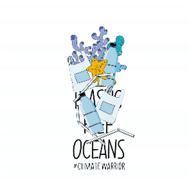 a poster that says oceans climate warrior on the bottom