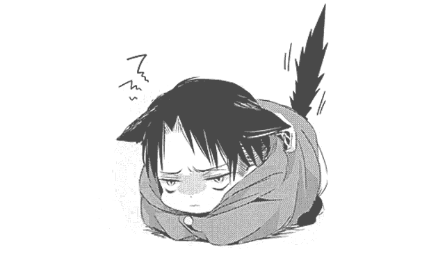 a black and white drawing of a person with a cat 's head