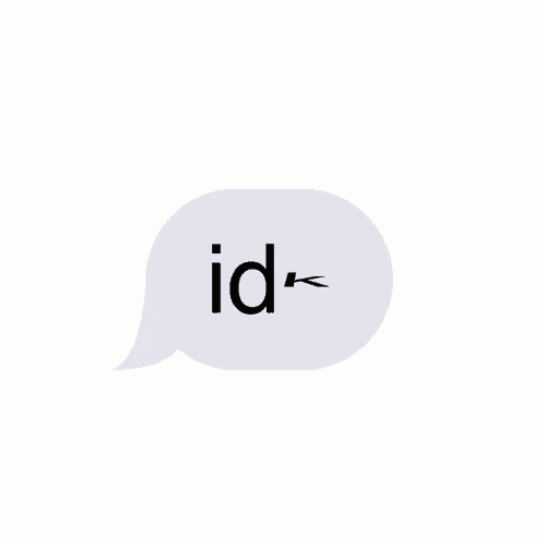 a speech bubble with the word idk in it