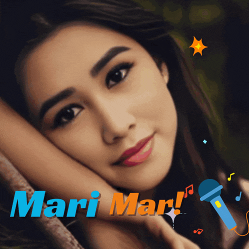 a picture of a woman with the words mari mar on the bottom