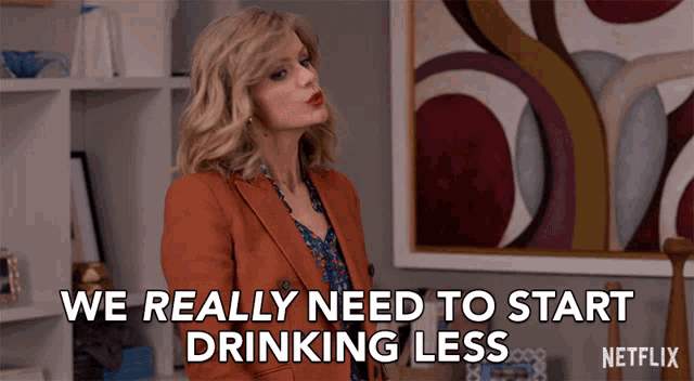 We Really Need To Start Drinking Less Mallory GIF - We Really Need To Start Drinking Less Mallory Brooklyn Decker GIFs