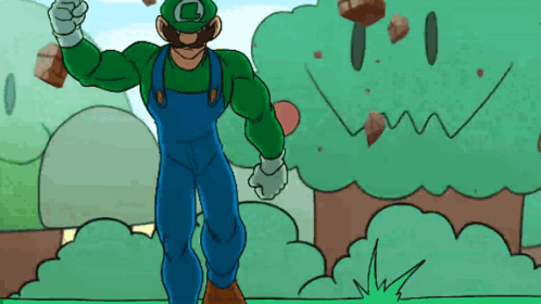 Luigi One Jump Man GIF - Luigi One Jump Man Beating GIFs