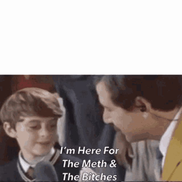 Im Here Fot The Meth And The Bithces Interview GIF
