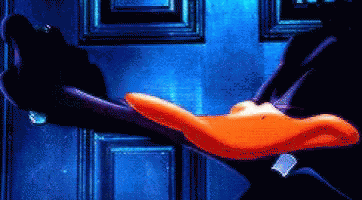 Daffy Duck Close Door GIF - Daffy Duck Close Door Dont Come In GIFs