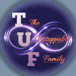 an infinity symbol with the words " the unstoppable family "