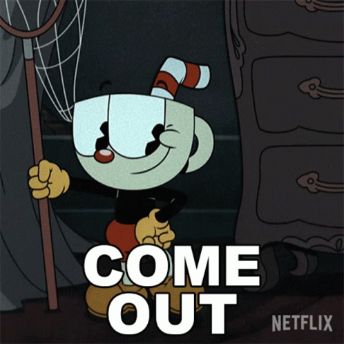 Come Out Cuphead GIF