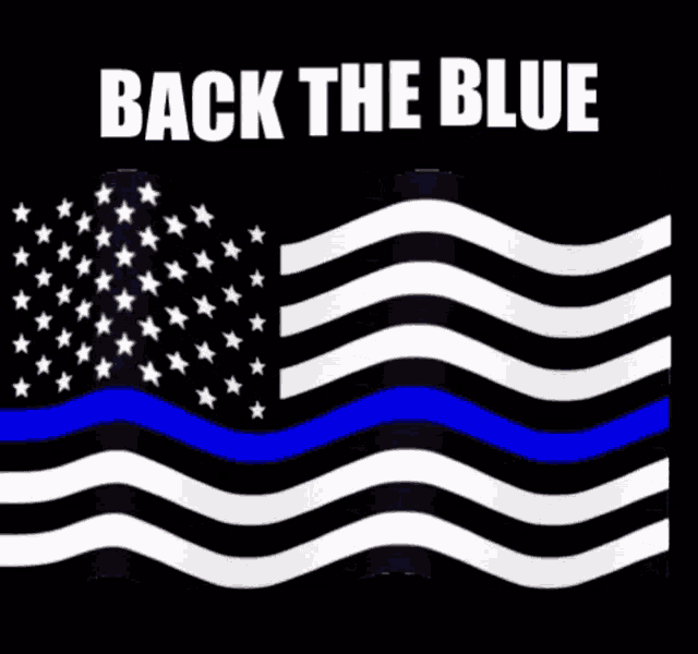 Back The Blue Cop GIF