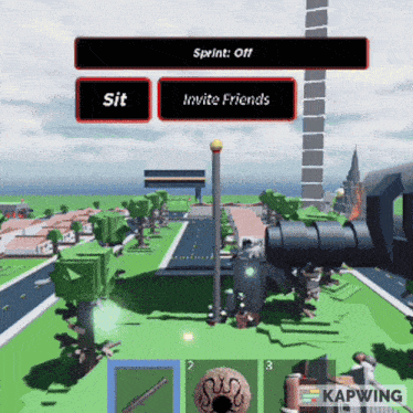 a screenshot of a video game with the option to invite friends