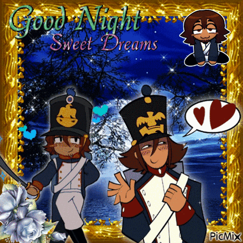 a picture of soldiers with the words good night sweet dreams on it
