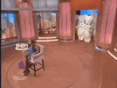 a group of pillsbury bunny mascots are standing next to each other