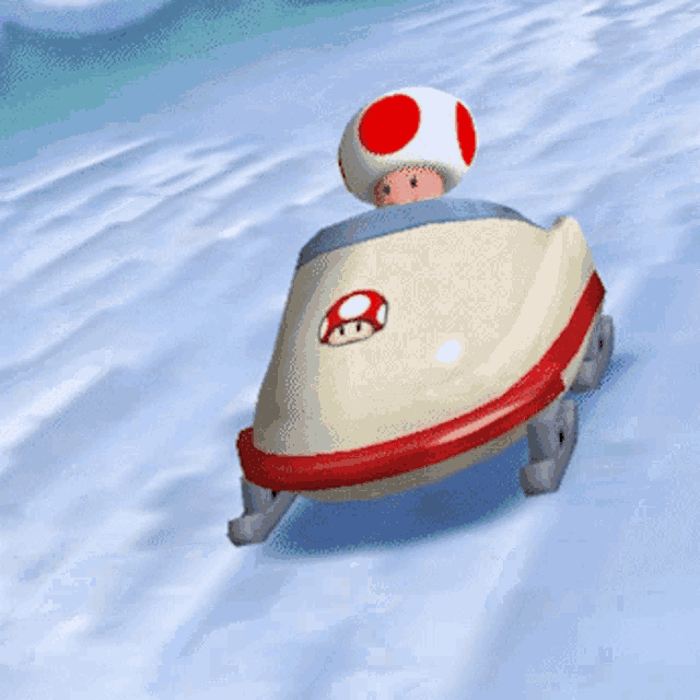 Toad Mario Toad GIF - Toad Mario Toad Sled GIFs