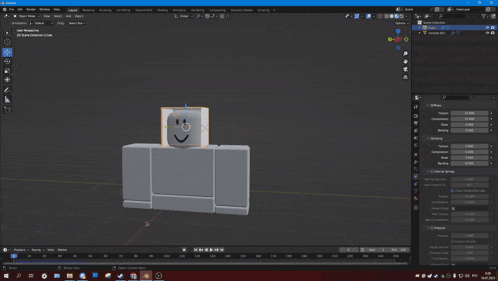 a computer screen shows a 3d model of a person
