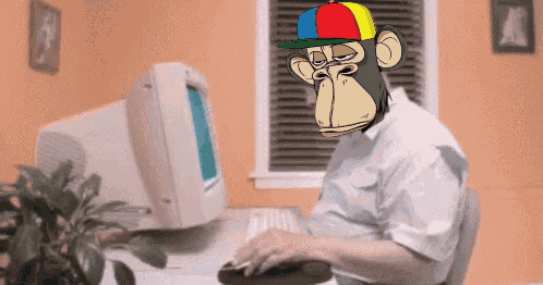 Old Man Computer Bored Ape GIF - Old Man Computer Bored Ape Monarch GIFs