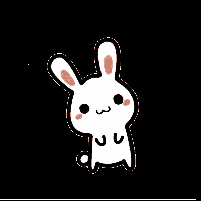 a white rabbit with a heart in the background