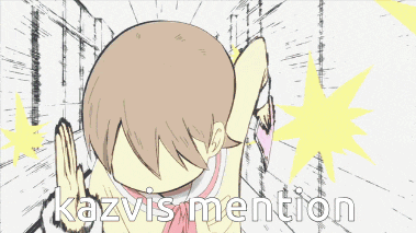 a drawing of a girl holding a book with the words kazvis mention written below her