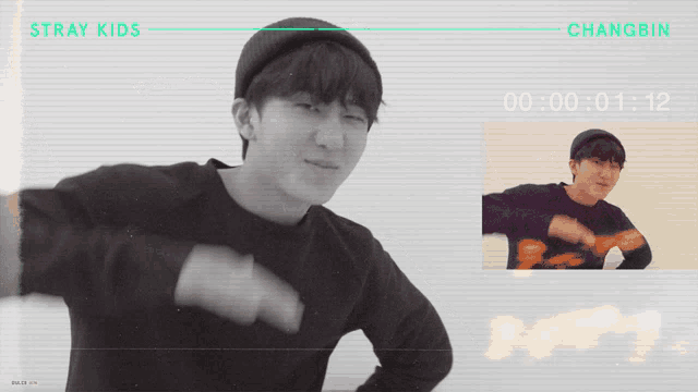 a video of changbin from stray kids is being displayed